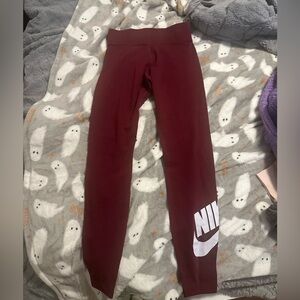 NWT Nike burgundy leggings
